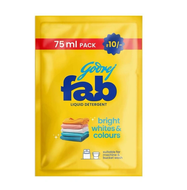 GODREJ FAB LIQUID DETERGENT SACHET
75 ml (12N)