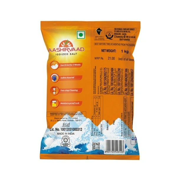 Aashirvaad Salt (25N) Rs.30