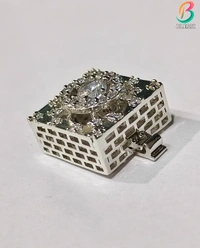 BLESSI Creative Button Cover White For All Type Of Dressing - BL-003 - White, Two Tone Plating