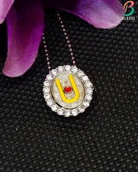 BLESSI Special button covers made for Swaminarayan devotees - suitable for both men and women.- bl-009-grh - white, rhodium Plating