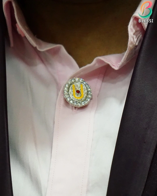 BLESSI Special button covers made for Swaminarayan devotees - suitable for both men and women.- bl-009-grh - white, rhodium Plating