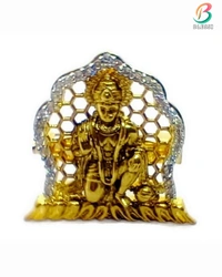 BLESSI Wear Your Devotion with This Divine Ram Bhakt Shri Hanumanji Brooch Brooch - hb-014 - White, Gold Plating