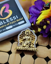 BLESSI Wear Your Devotion with This Divine Ram Bhakt Shri Hanumanji Brooch Brooch - hb-014 - White, Gold Plating