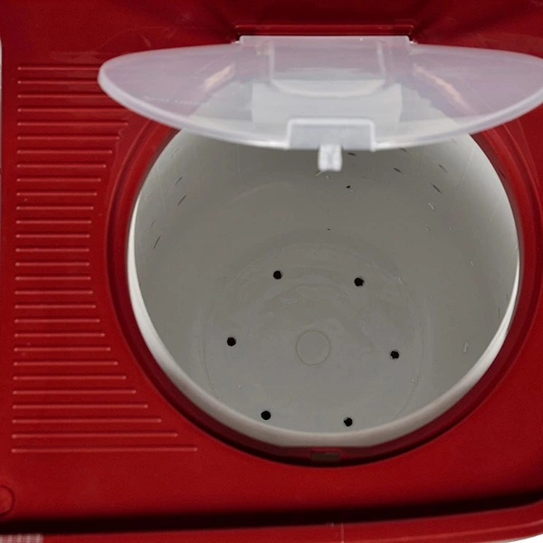 Intex 6.2 kg Semi-Automatic Top Loading Washing Machine (WMS62TL, White and Maroon) - red and white, 6.2 kg