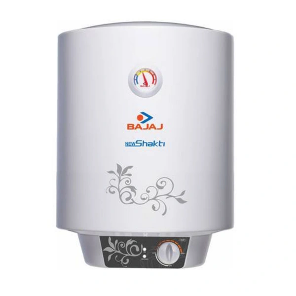 Bajaj New Shakti Storage 15 Litre Vertical Water Heater, White, 4 Star - White, 15 Ltr.