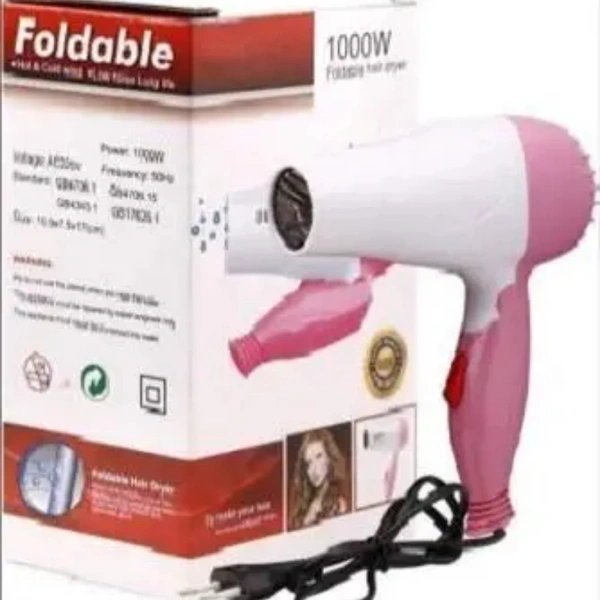 Generic  Hair Dryer - white & pink