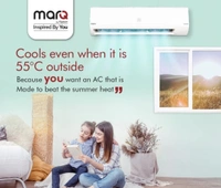 MarQ by Convertible 4-in-1 Cooling 0.8 Ton 3 Star Split Inverter AC White 083SIAA22W - Free