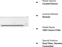 Voltas 1.5 Ton 3 Star, Inverter Split AC(Copper, 4-in-1 Adjustable Mode, Anti-dust Filter, 2023 Model, 183V Vectra Pride, White - White, 1.5 Ton 3 Star