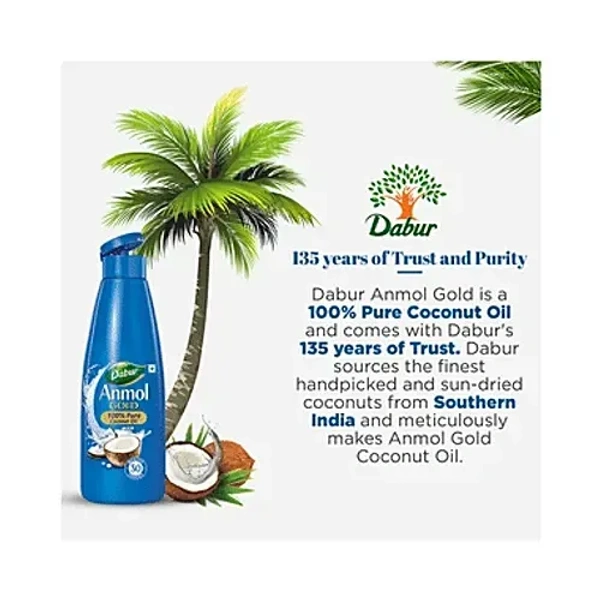 Dabur Anmol Gold Pure Coconut Oil: 550 ml - 550ml