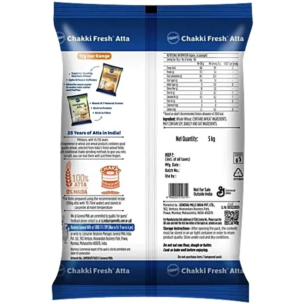 Pillsbury Chakki Fresh Wheat Atta: 5 kgs - 5kg