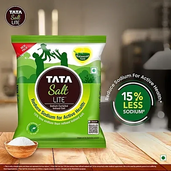 Tata Salt Lite - Low Sodium Iodised: 1 kg - 1kg