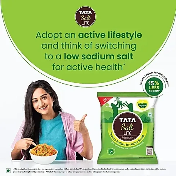 Tata Salt Lite - Low Sodium Iodised: 1 kg - 1kg