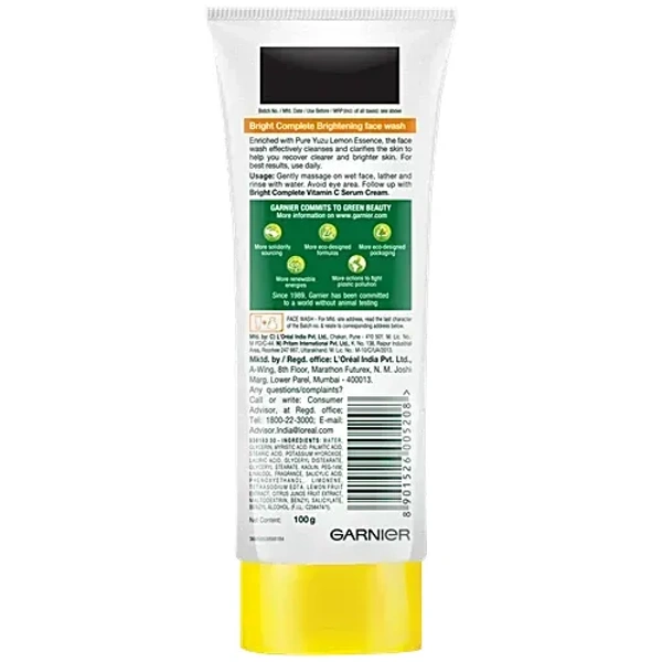 Garnier Bright Complete Face Wash - Lemon: 100 g - 100 g