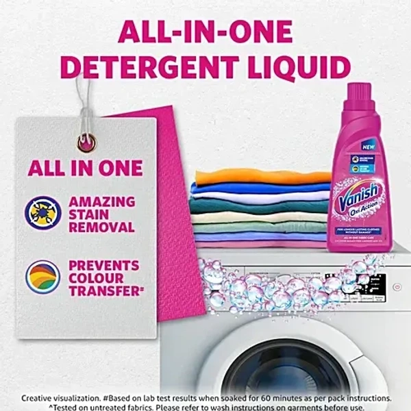 Vanish Oxi Action Fabric Liquid Stain Remover: - 800ML