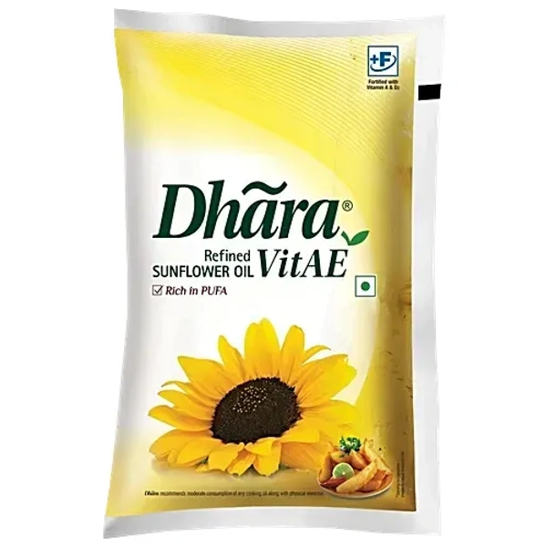 Dhara Refined Sunflower Oil: 840 g - 1L