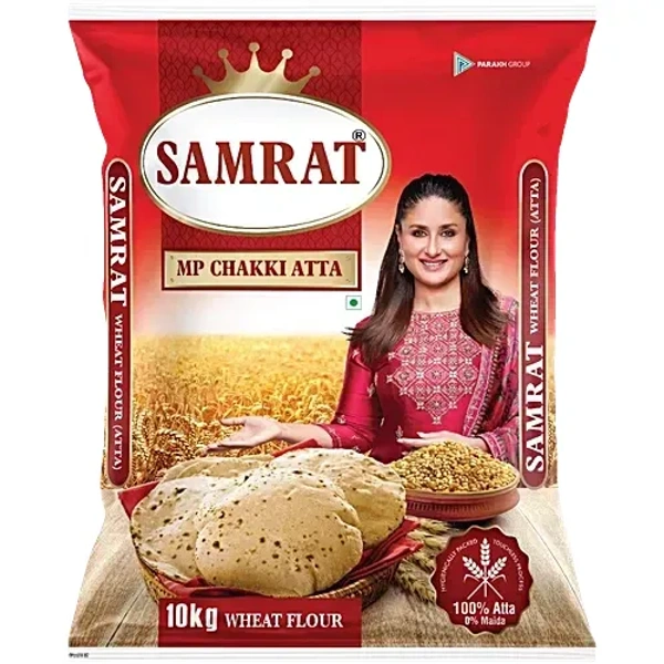  Samrat  Samrat MP Chakki Wheat Atta: 10 kgs - 10kg