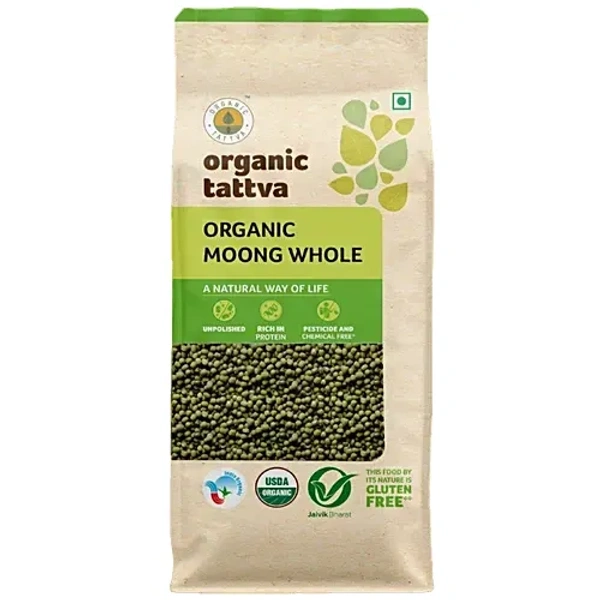  Organic Tattva  Organic Tattva Moong Dal Whole: 500 g - 500g