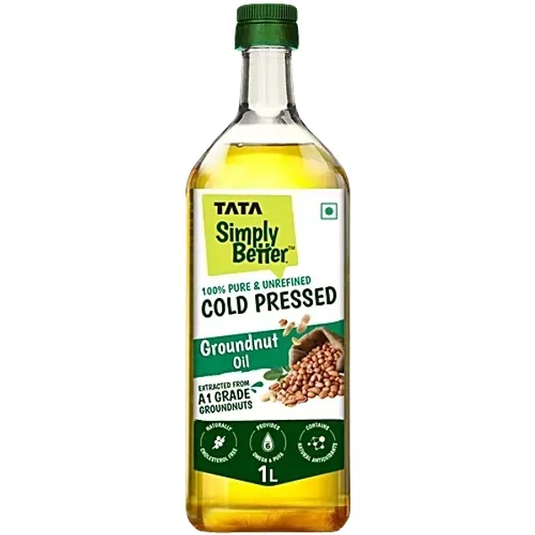 Tata Simply Better Cold Pressed Groundnut Oil: 910 g - 1L