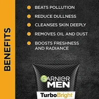 Garnier Men Turbo Bright Double Action Face Wash: 100 g - 100 g