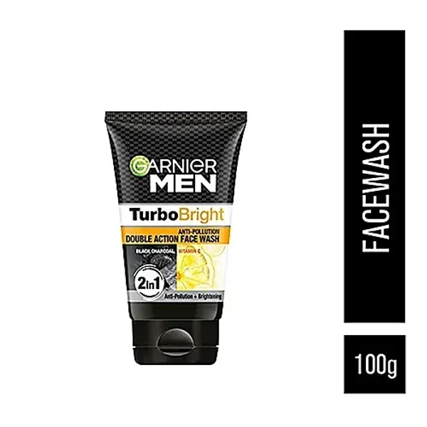  Garnier Men Turbo Bright Double Action Face Wash: 100 g - 100 g