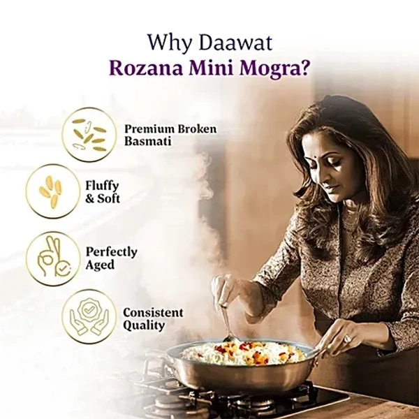  Daawat Daawat Rozana Mini Mogra Basmati Rice (Broken): 5 kg - 5kg