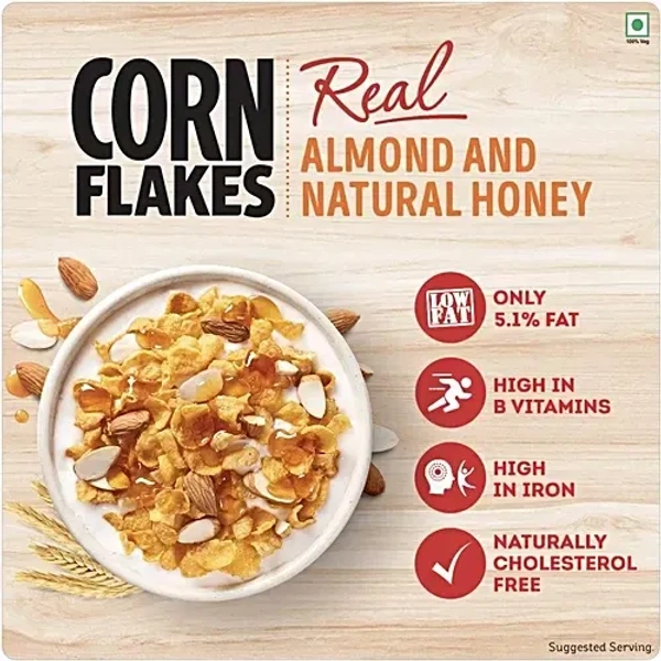 Kellogg's Corn Flakes with Real Almond & Honey: 1 kg - 1kg