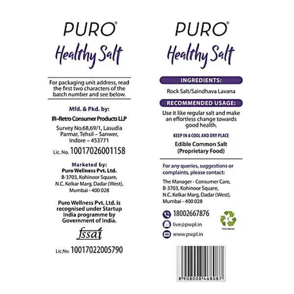  Puro Healthy Salt: 1 kg - 1kg