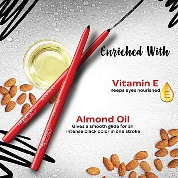 Faces Canada Magneteyes Kajal 2 In 1 - Black: 0.7 g - 0.7g