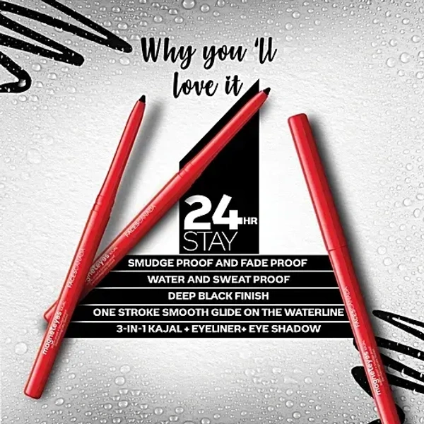Faces Canada Magneteyes Kajal 2 In 1 - Black: 0.7 g - 0.7g