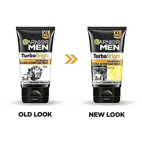 Garnier Men Turbo Bright Anti-Pollution Face Wash: 150 g - 150g
