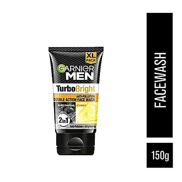 Garnier Men Turbo Bright Anti-Pollution Face Wash: 150 g - 150g
