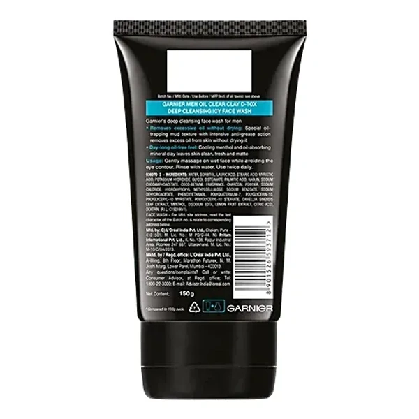 Garnier Men Oil Clear Deep Cleansing Facewash: 100 g - 100g