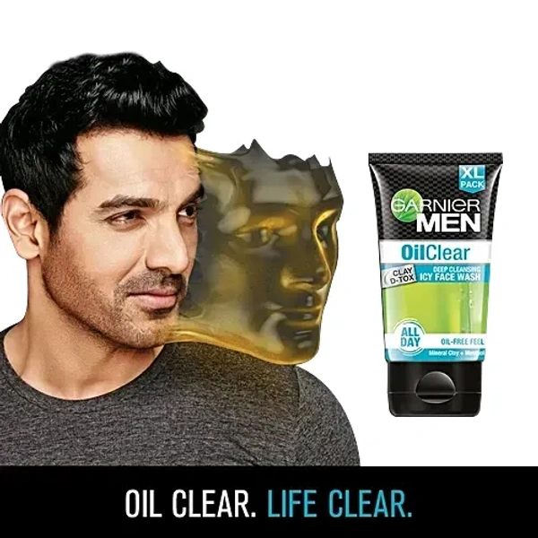 Garnier Men Oil Clear Deep Cleansing Facewash: 100 g - 100g