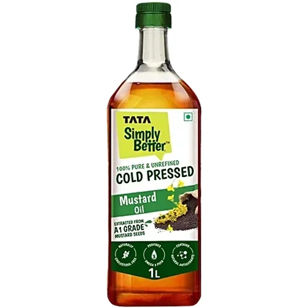 Tata Simply Better Cold Pressed Mustard Oil: 910 g - 1L