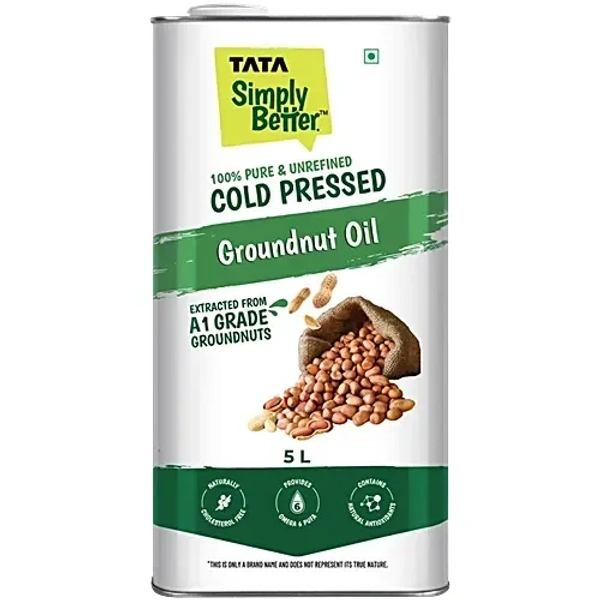 Tata Simply Better Cold Pressed Groundnut Oil (5 Liter ): 4.55 kg - 5L