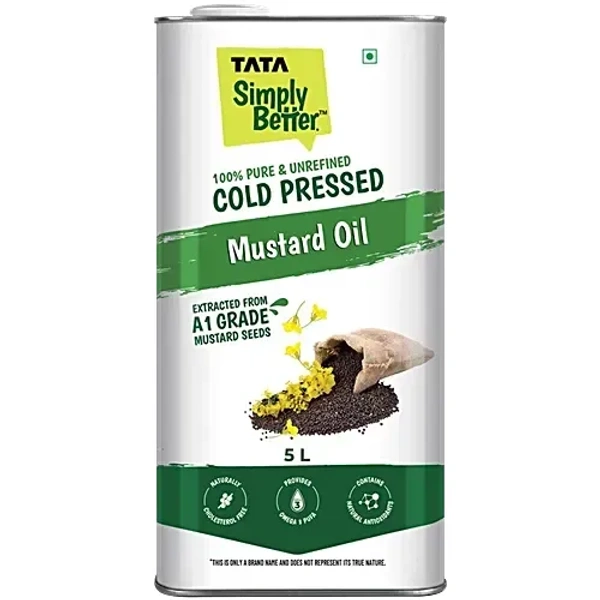 Tata Simply Better Cold Pressed Mustard Oil (5 Liter ): 4.55 kg - 5L