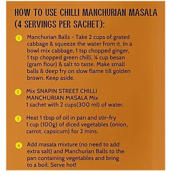 Snapin Street Chilli Manchurian Masala: 100 g - 100g