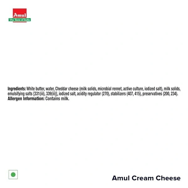 Amul Cream Cheese: 180 g - 180g