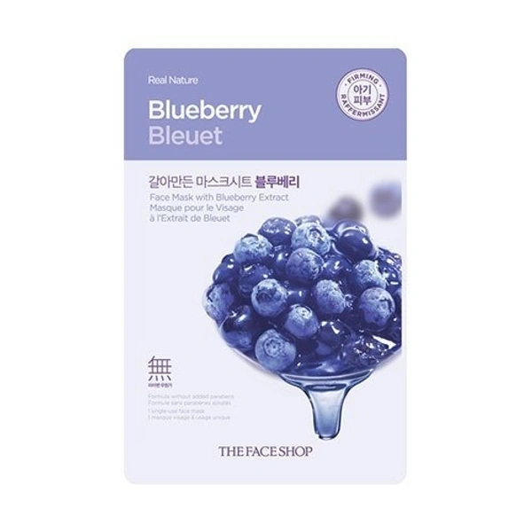The Face Shop Real Nature Blueberry Sheet Mask: 20 g - 20g