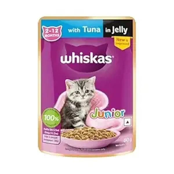 Whiskas Tuna In Jelly Flavour (1+Years): 80 g - 80 g