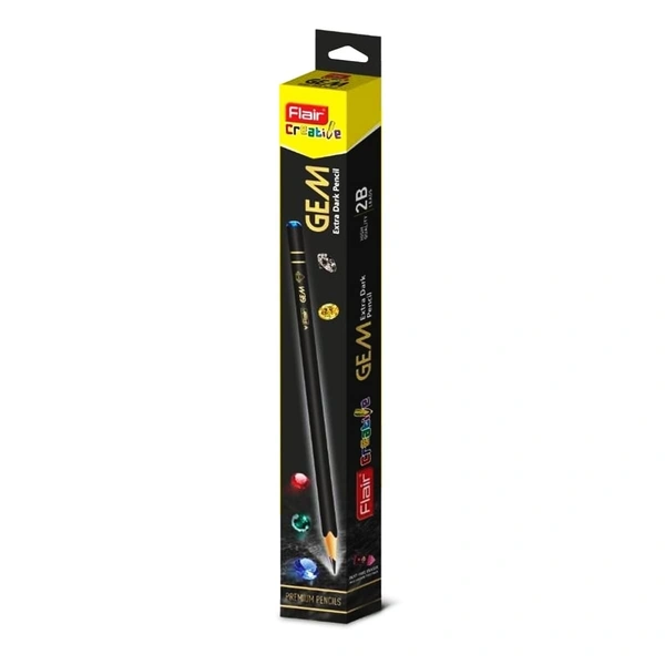 Flair Creative Gem Extra Dark Pencil: 10 Piece - 10 Piece