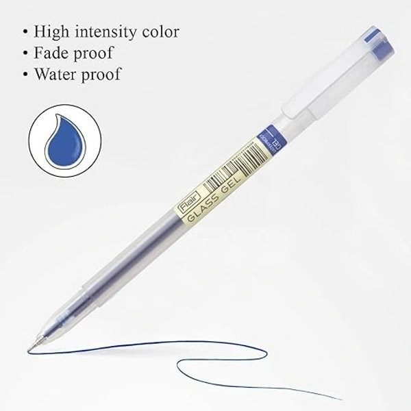 Flair Glass Gel Pen - Blue: 10 Piece - 10 Piece