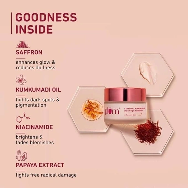  Plum Saffron & Kumkumadi Oil Glow Bright Moisturizer: 50 g - 50 g