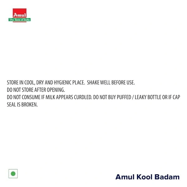 Amul Kool Badam Milk: 180 ml - 180ml