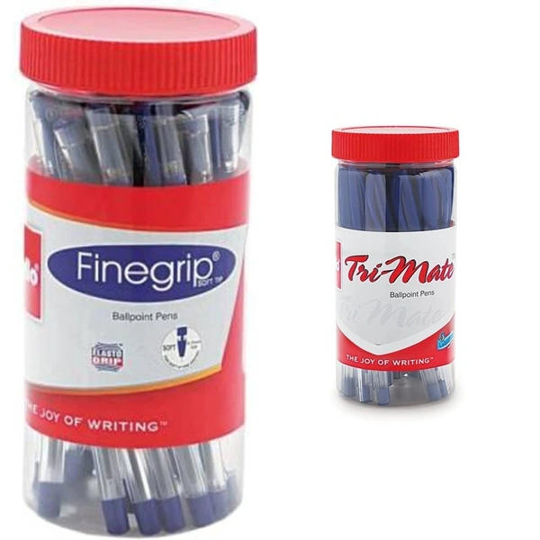 Cello Finegrip Blue Pen (Jar): 25 Pieces - 25 Pieces
