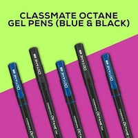 Classmate Octane- Blue and Black Gel Pens Jar: Pack of 25 - Pack of 25