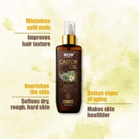 WOW Castor Oil For Hair & Skin: 200 ml - 200ml