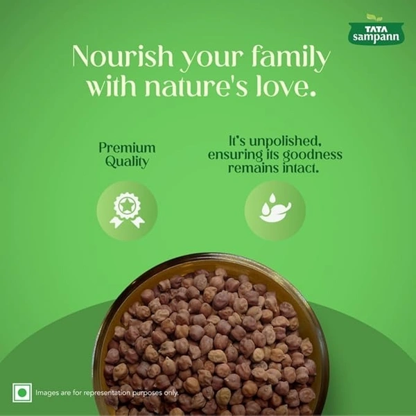 Tata Sampann Organic Unpolished (Kala) Chana: 500 g - 500g