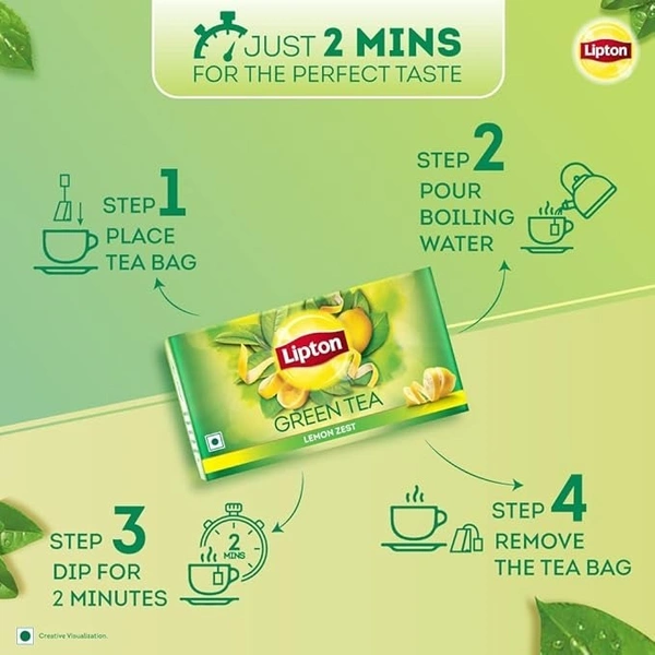 Lipton Green Tea - Lemon Zest: 25 Tea-Bags - : 25 Tea-Bags