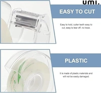 D Homes Plastic Tape Dispenser - 18 mm x 33 Metres: 3 Pieces - 18 mm x 33 Metres: 3 Pieces